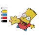 Bart Simpsons Embroidery Design